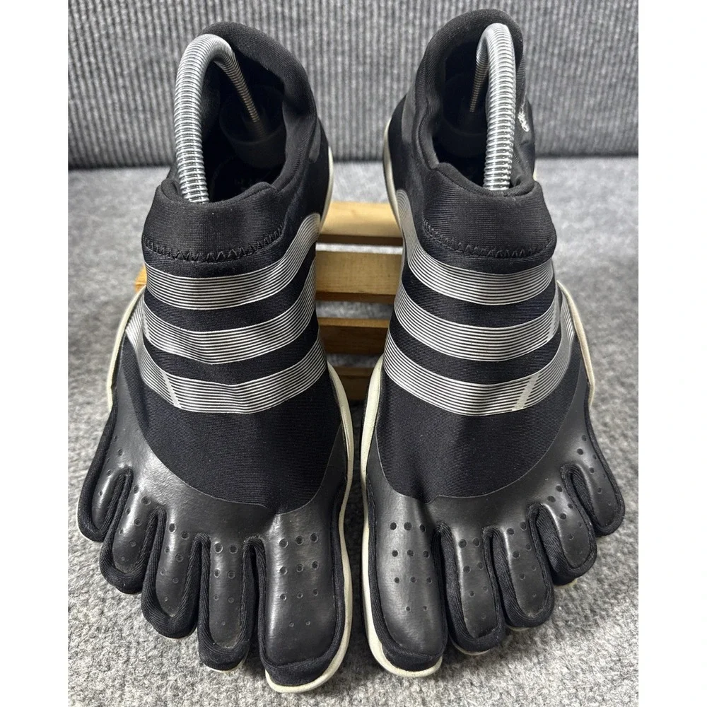 Adidas Adipure Trainer Mens 11.5 Black Silver Five Finger Barefoot Shoes V20554